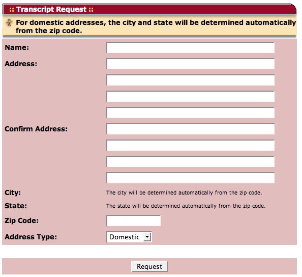 If you select the Hold for Current Semester Grades, this form will be displayed