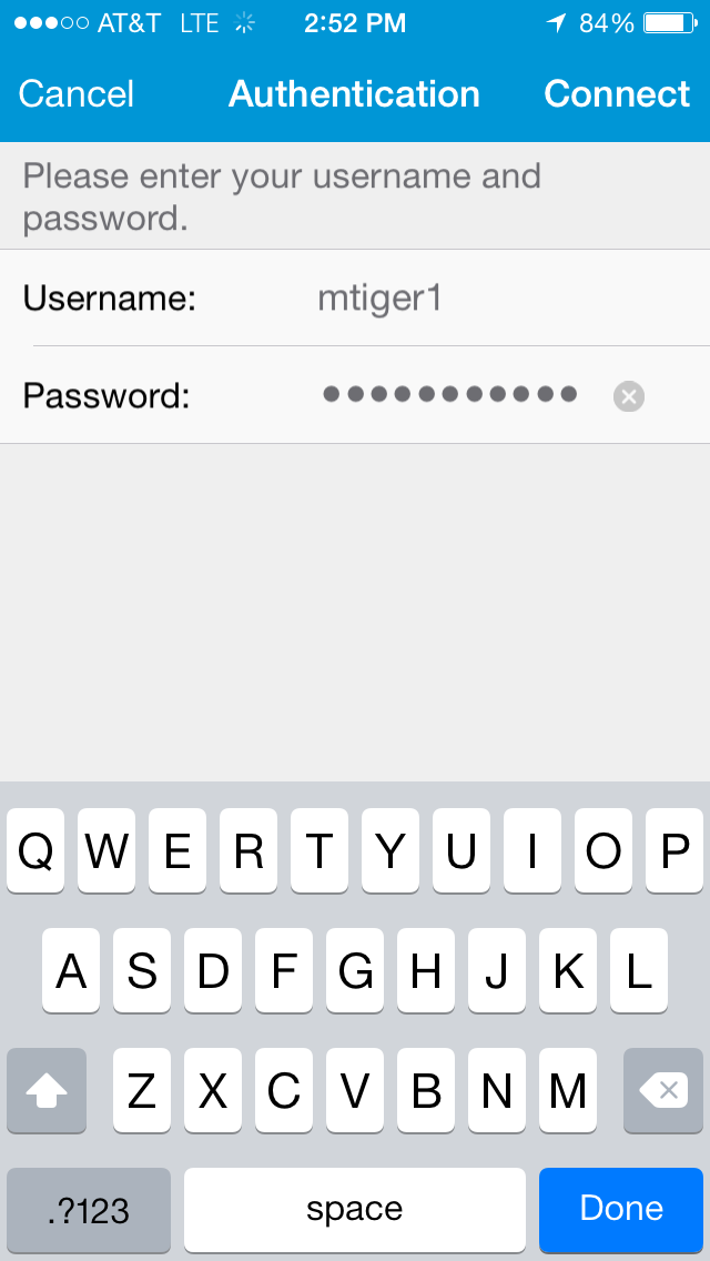 screenshot of Login