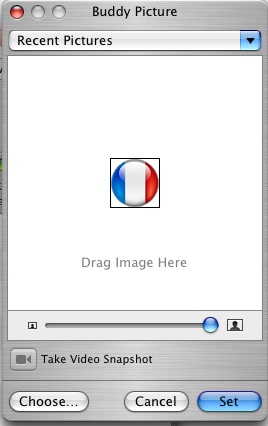 The popup with choose at the bottom\