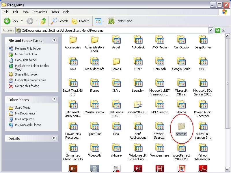 C:\Documents and Settings\All Users\Start Menu\Programs