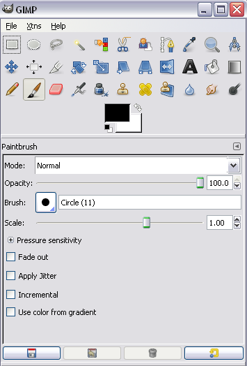 gimp main internface