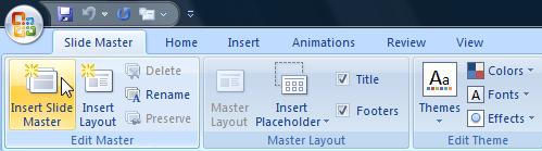 Edit master is selected.