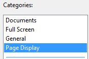screenshot of categories tab