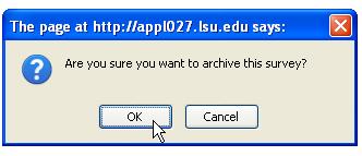 Screen shot of ok button