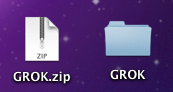 Screen shot of .zip file