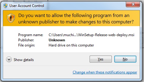 screenshot of User Account Control alert window