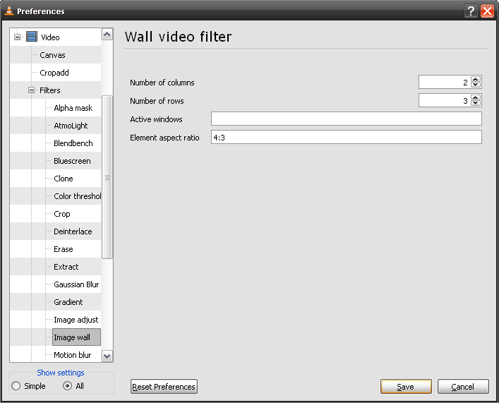 Screen shot of Selecting image wall
