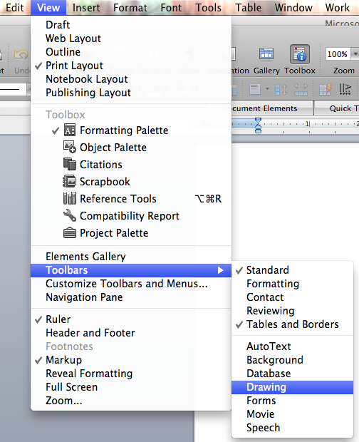 Screen shot of step one