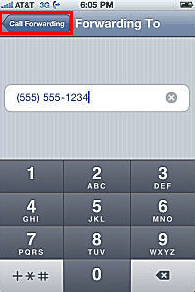 call forwarding in iphone 3gs