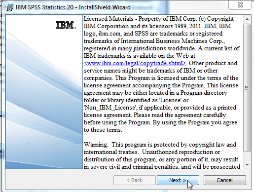 screenshot of installation wizard.