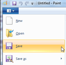 screenshot of save command.