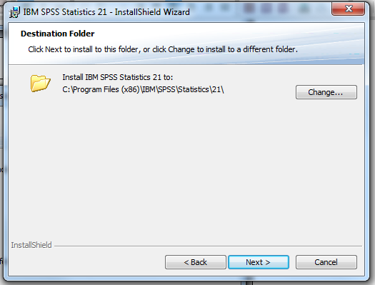 screenshot of destination folder