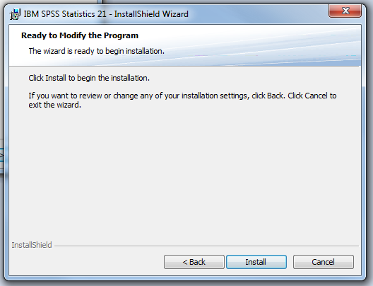 screenshot of clicking install