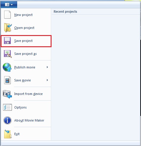 screenshot of file drop menu with save button highlighted