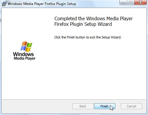 screenshot of setup complete window.