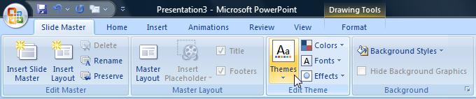Under Themes, selected which you want