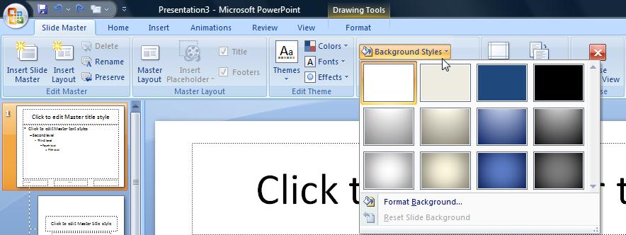 This is the slide editor