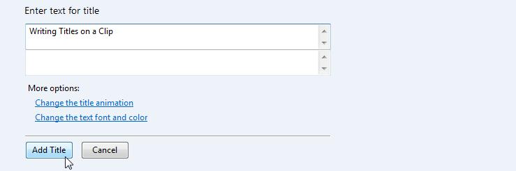 screenshot of enter text for title tab