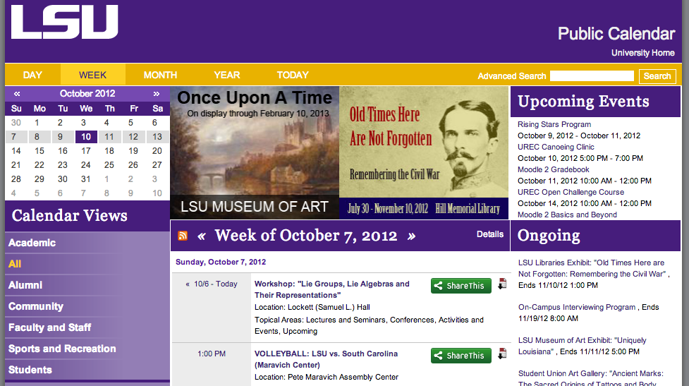 myLSU Portal LSU Calendar GROK Knowledge Base