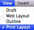 screenshot of Print Layout