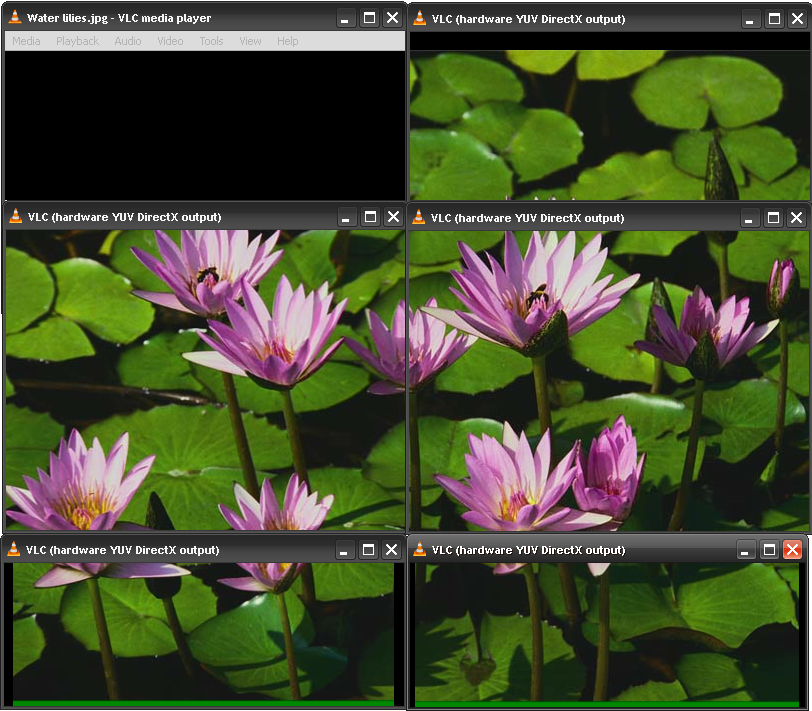 Screen shot of split screens