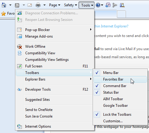 AIM Toolbar (For Internet Explorer)