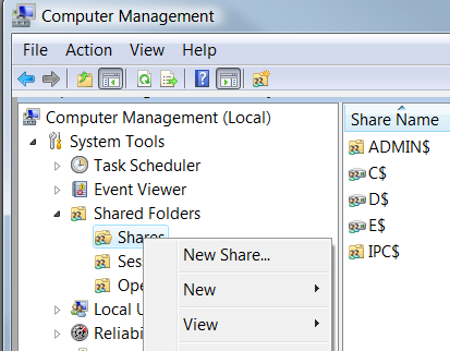 Computer Management window