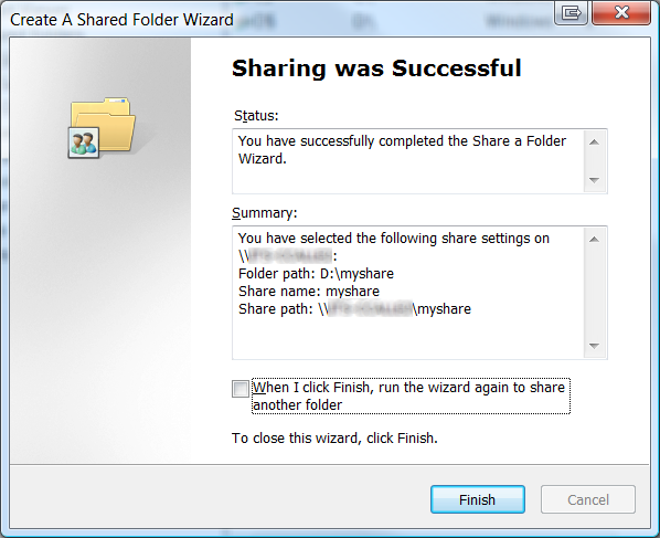 Success prompt tab
