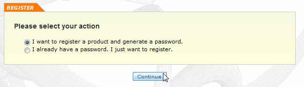 Register tab