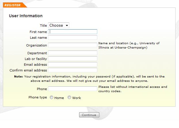 User information