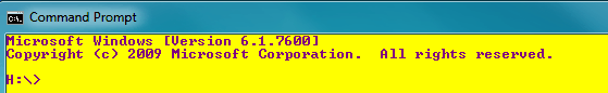 command prompt window