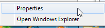 Properties command.