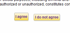 agree button at the bottom of the window