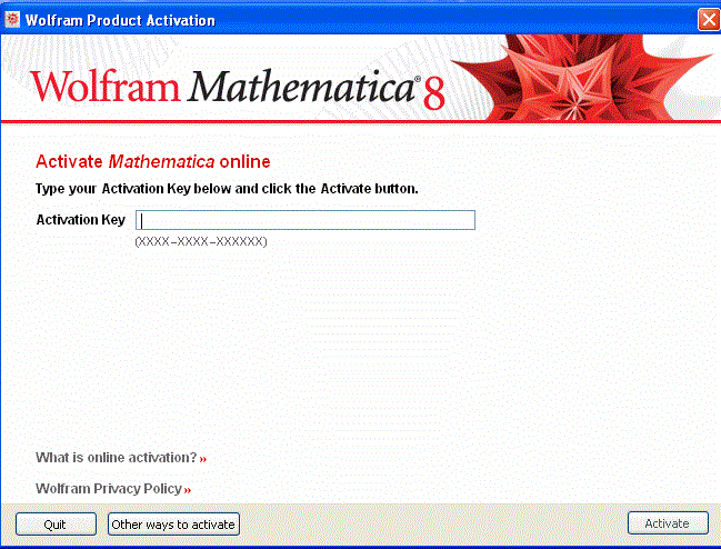 Mathematica 8 Activation key
