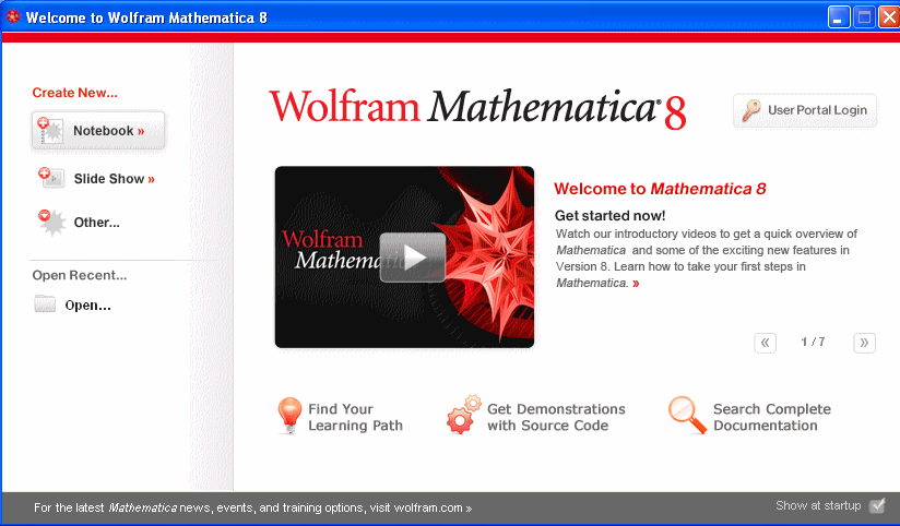 Mathematica 8 Welcome Screen- Activation Successful