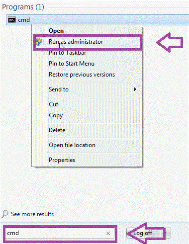 screenshot of Windows as a admin 