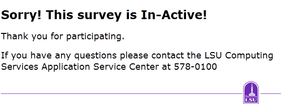 Mardi Gras Mambo Election inactive survey