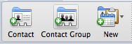 The Contact Group icon located on the top pane.