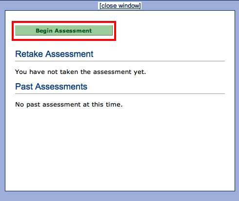 ALEKS begin assessment