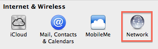 Network in the System Preferences window