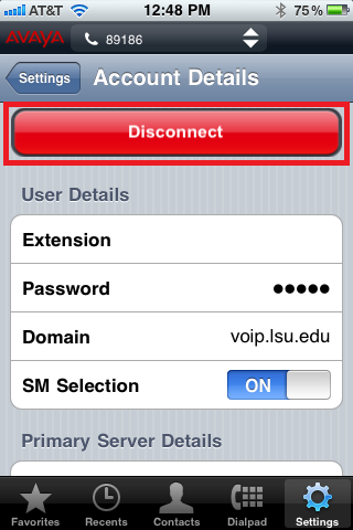 avaya one-X, select disconnect