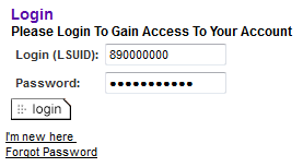 Tiger Card login area where you enter your LSU ID and password.