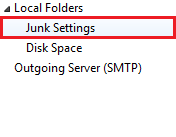 junk setting button