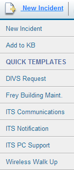 New incident tab