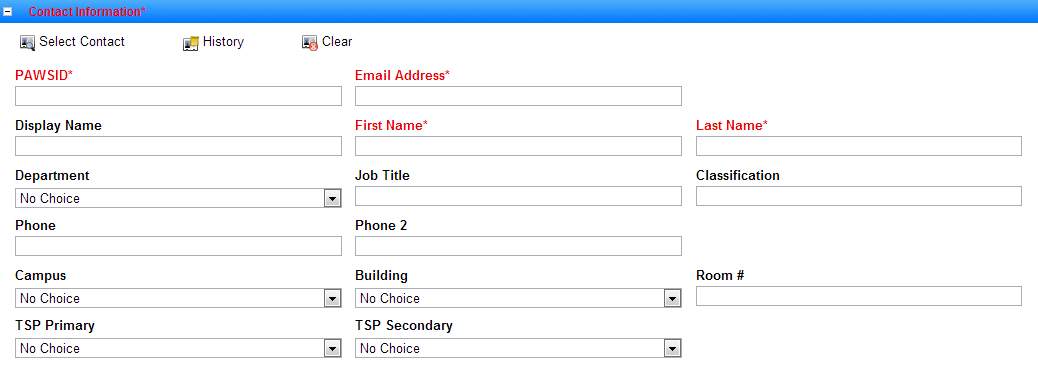 contact information settings