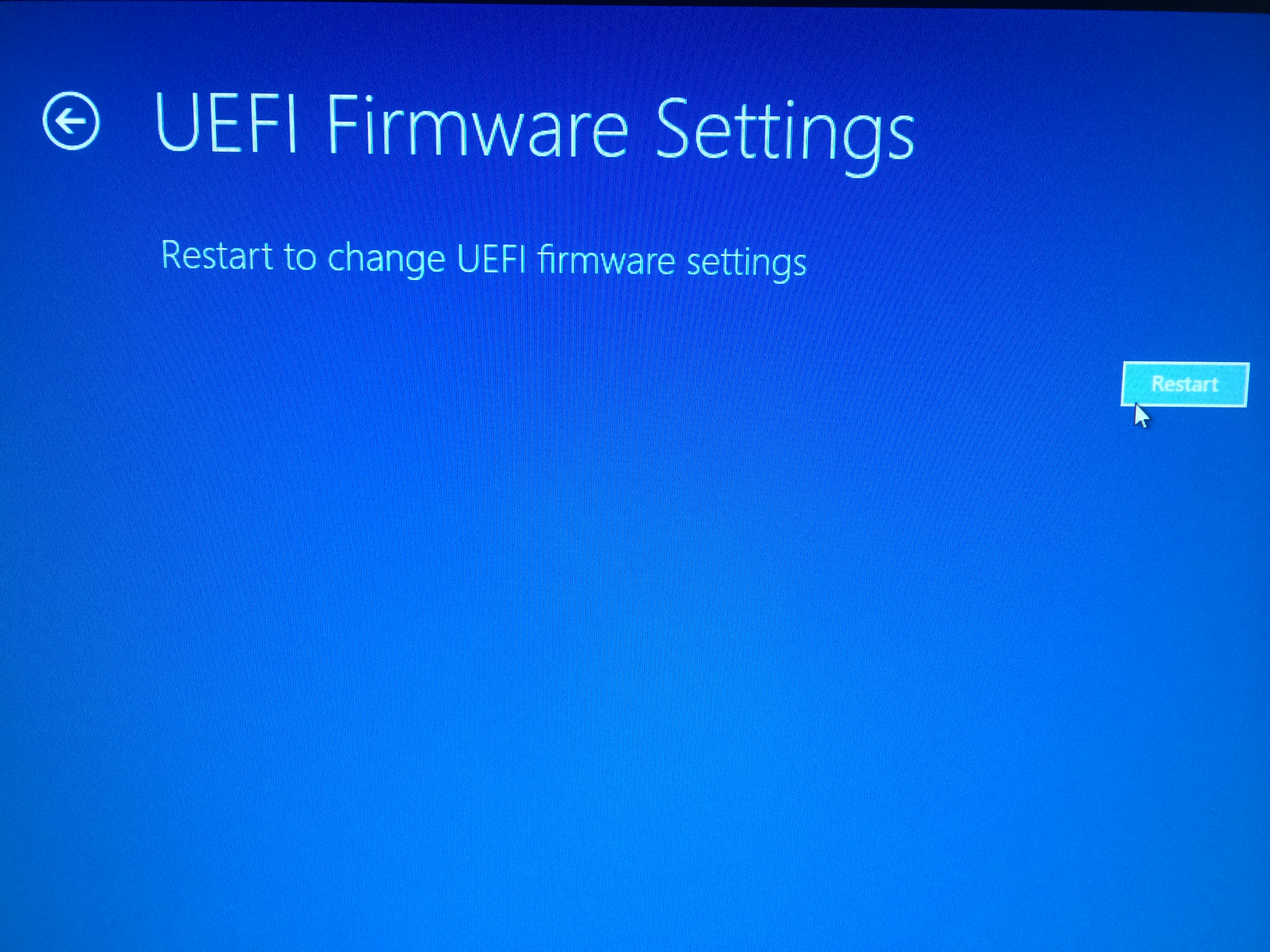 UEFI Firmware Settings