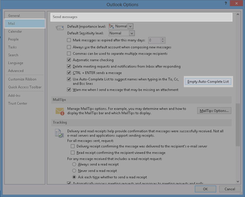 Mail Options