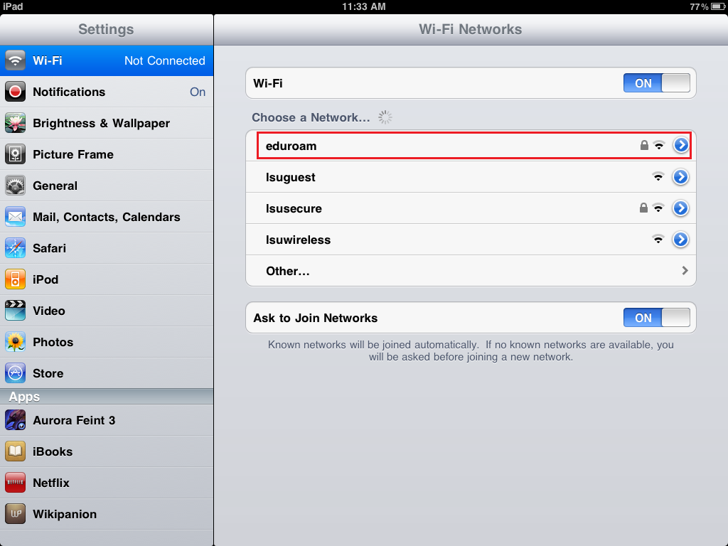 Ipad how to connect to eduroam grok knowledge base