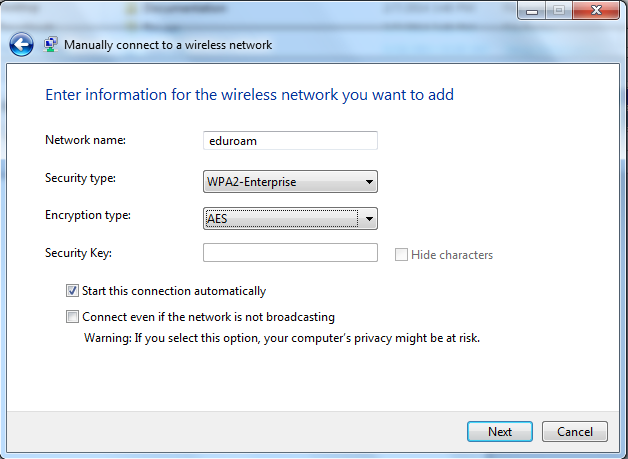 How to connect your computer with Windows 7 to the Wi-Fi network Eduroam -  1st Faculty of Medicine