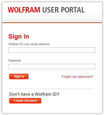 Login screen